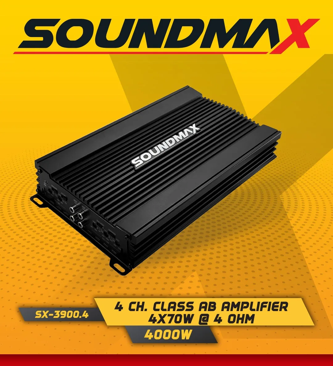 SX-3900.4 автомобильный усилитель 4 канала RMS 4 Ом: 4 канала × 70 Вт • RMS 2 Ом: 4 канала × 85 Вт
SX-3900.4 автомобильный усилитель 4 канала RMS 4 Ом: 4 канала × 70 Вт • RMS 2 Ом: 4 канала × 85 Вт