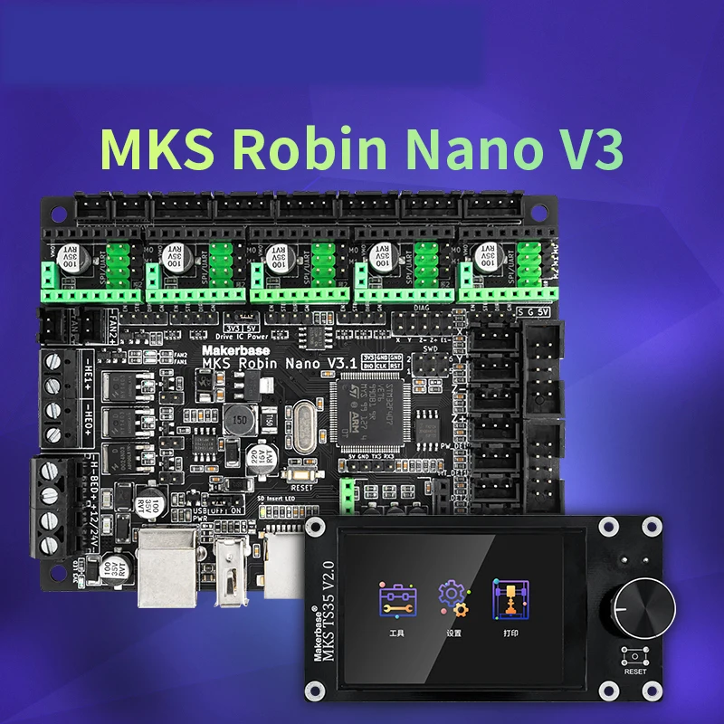 Makerbase Mks Robin Nano V3 Eagle 32bit 168mhz f407 Peas De Impressora 3D Tela Tft Usb Impresso
Makerbase Mks Robin Nano V3 Eagle 32bit 168mhz f407 Peas De Impressora 3D Tela Tft Usb Impresso