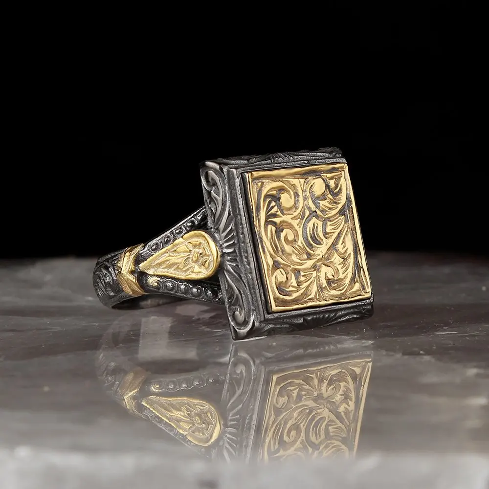 Sterling Silver Mens Signet Ring with Running-in Coating Vintage Handmade Rings Birthday Gifts Anniversary Gifts Gifts for Men
Sterling Silver Mens Signet Ring with Running-in Coating Vintage Handmade Rings Birthday Gifts Anniversary Gifts Gifts for Men