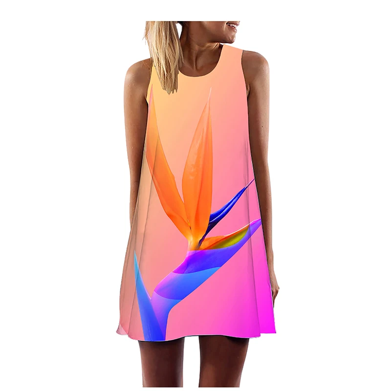 Dresses Women Fashion O-Neck Sleeveless Casual Loose Mini A-line Skirt 2022 Summer New Ladies Beach Party Dresses Vestidos
Dresses Women Fashion O-Neck Sleeveless Casual Loose Mini A-line Skirt 2022 Summer New Ladies Beach Party Dresses Vestidos