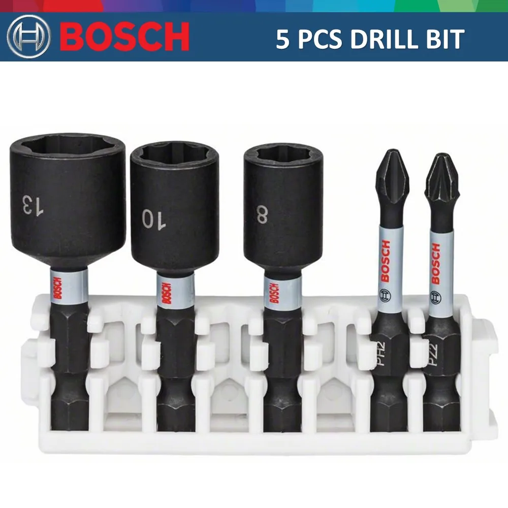 BOSCH 5 PCs Professional Smart Driver Impact Ctrl Socket Set Switch 8/10/13 + Bits Original Drill Bit Endüstriyel screw
BOSCH 5 PCs Professional Smart Driver Impact Ctrl Socket Set Switch 8/10/13 + Bits Original Drill Bit Endüstriyel screw
