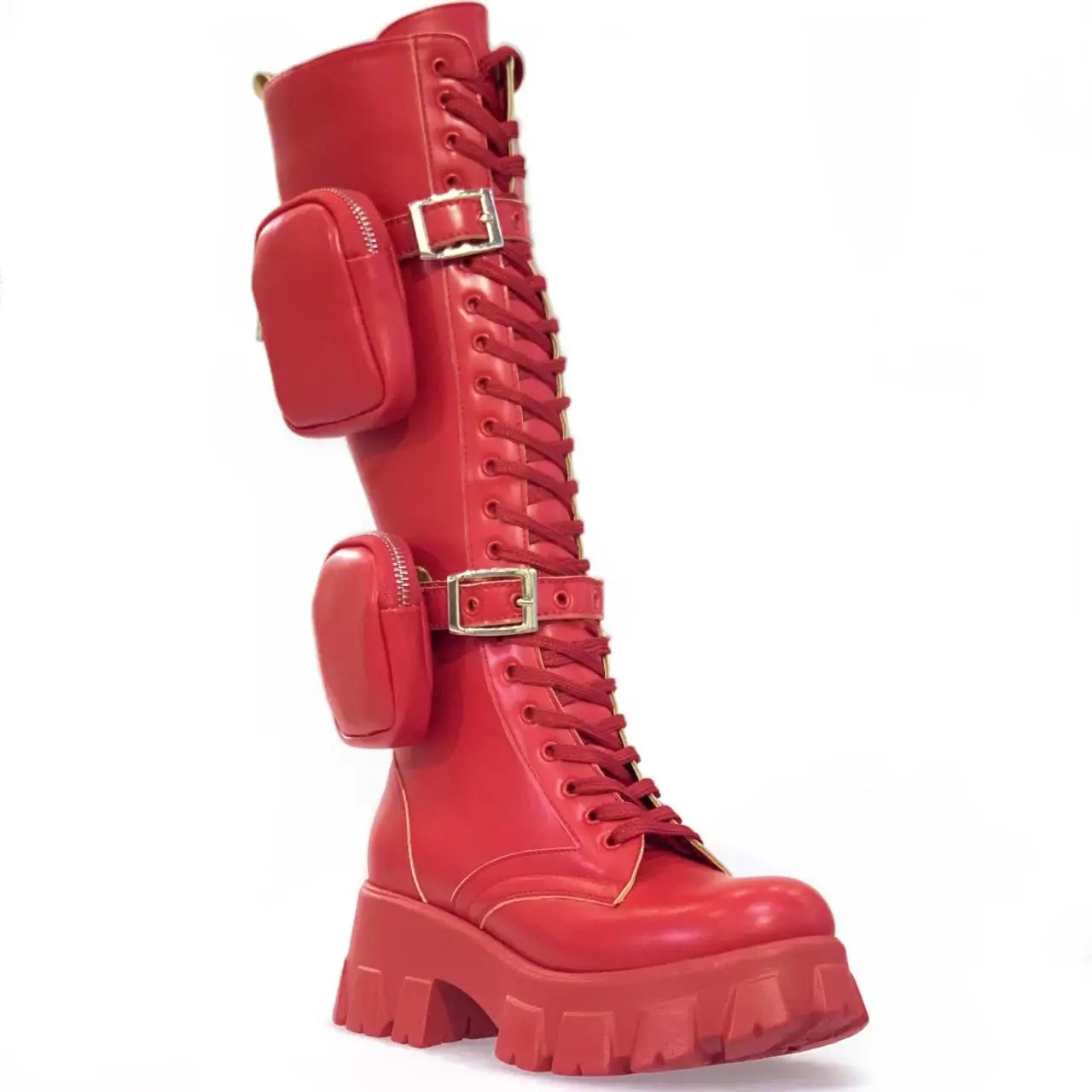 Damskie buty zimowe śniegowe do kolan, skórzane, wysokie, antypoślizgowe, w modnym stylu 2020 - Wianko - 12