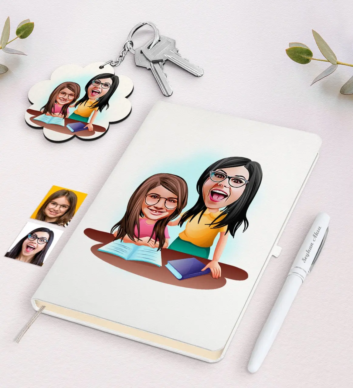 Personalized Mother Girl Caricature Of White Notebook pen And Keychain Gift Seti-1 Reliable Quality Gift Casual Design moment
Personalized Mother Girl Caricature Of White Notebook pen And Keychain Gift Seti-1 Reliable Quality Gift Casual Design moment