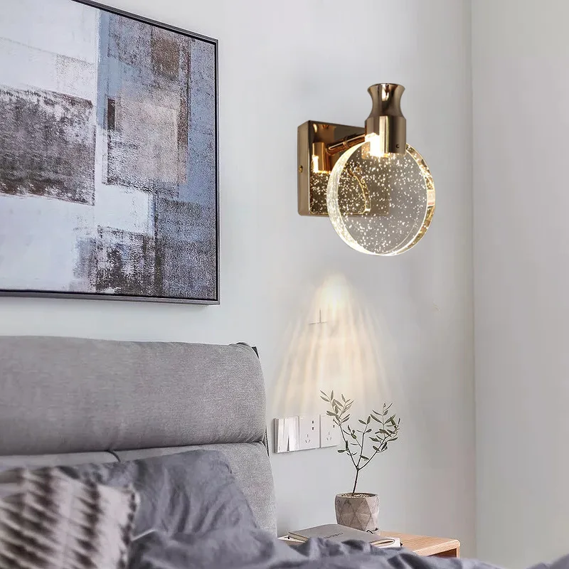 Simple Bedroom Living Room Crystal LED Wall Lamp Mirror Front Lamp Bathroom Makeup Lamp Home Decor Lamp
Simple Bedroom Living Room Crystal LED Wall Lamp Mirror Front Lamp Bathroom Makeup Lamp Home Decor Lamp