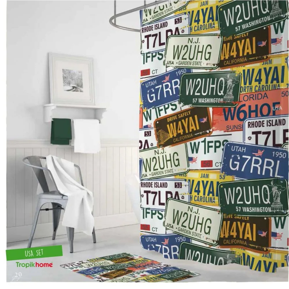 Zethome USA Shower Curtain 180 x 200 cm Digital Print Modern Design Polyester Fabric Waterproof Washable Mould (71" x 78")
Zethome USA Shower Curtain 180 x 200 cm Digital Print Modern Design Polyester Fabric Waterproof Washable Mould (71" x 78")