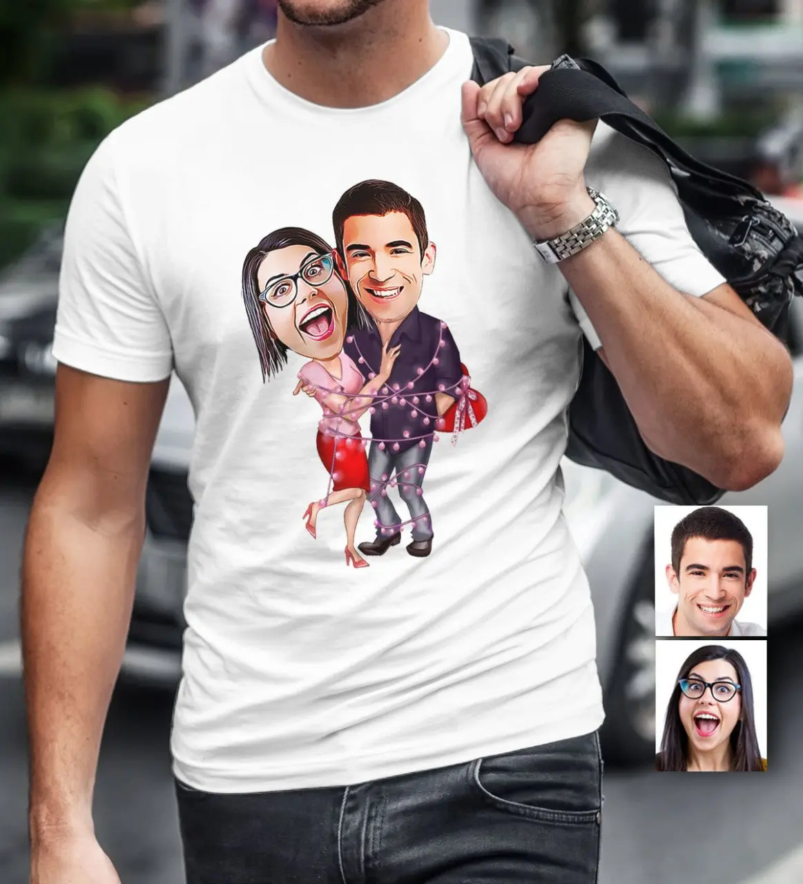 Персонализированные белые мужские T-Shirt-2 с героями мультфильмов на День святого Валентина
Персонализированные белые мужские T-Shirt-2 с героями мультфильмов на День святого Валентина