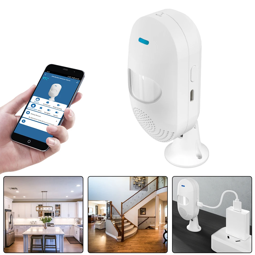 PIR Motion Detection Alarm Independent WiFi Infrared Alarm Detector Wireless Infrared Sensor APP Control for Home Bank Halls
PIR Motion Detection Alarm Independent WiFi Infrared Alarm Detector Wireless Infrared Sensor APP Control for Home Bank Halls