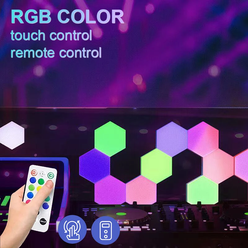 Modern LED Hexagon Wall Light RGB Ambient Light USB Touch Night Light Remote Control For Bedroom Living Room Kids Gift Decor
Modern LED Hexagon Wall Light RGB Ambient Light USB Touch Night Light Remote Control For Bedroom Living Room Kids Gift Decor