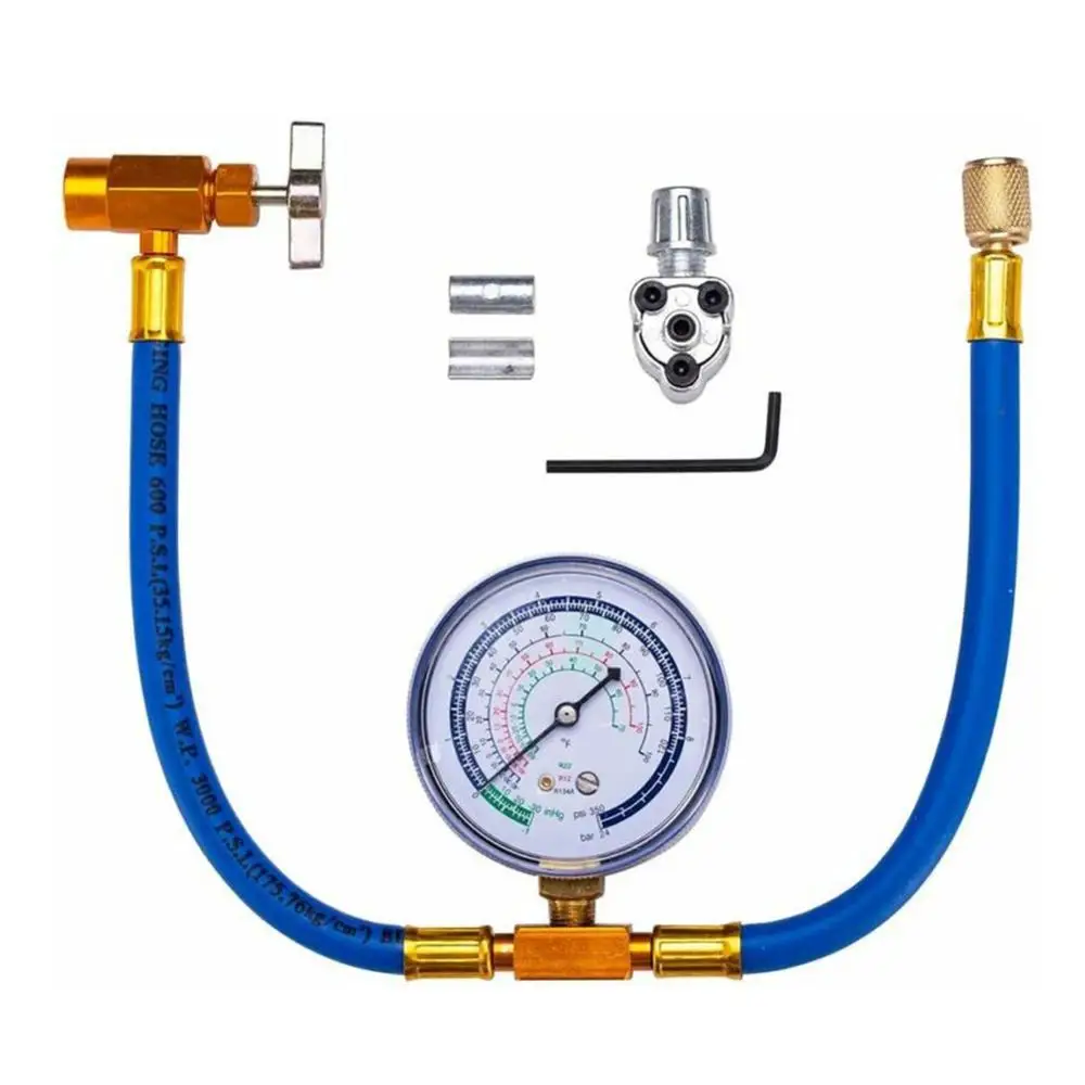 Bullet Piercing Tap Valve Kit R134a Charging Hose Can Tap With Gauge R-12/R-22 AP4502525, BPV31D, MPV31, GPV14, GPV31, GPV38
Bullet Piercing Tap Valve Kit R134a Charging Hose Can Tap With Gauge R-12/R-22 AP4502525, BPV31D, MPV31, GPV14, GPV31, GPV38
