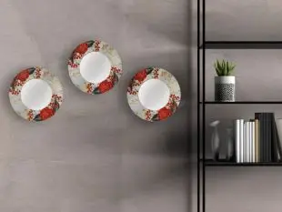 Mdf Veneer White Rose Pattern Dekoratüf Triple Wall Mirror
Mdf Veneer White Rose Pattern Dekoratüf Triple Wall Mirror