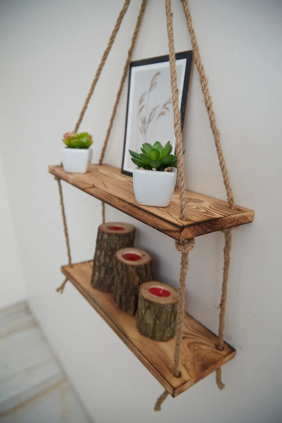 Roped Wooden Decorative Design Two Compartment Flower Pot Flower Pot Accessory Rack
Roped Wooden Decorative Design Two Compartment Flower Pot Flower Pot Accessory Rack