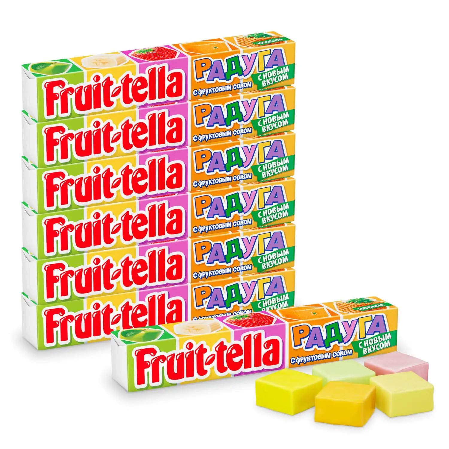 Жевательные конфеты Fruittella Радуга 7 шт по 41г | Продукты