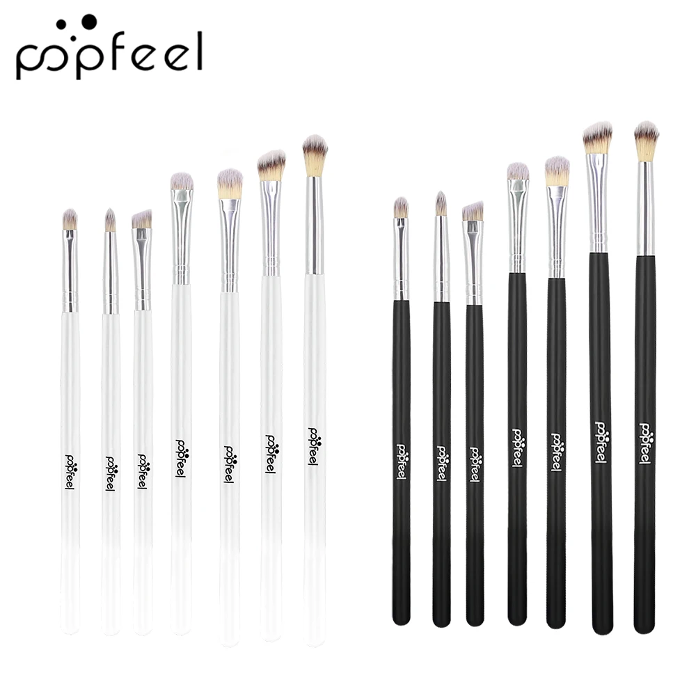

POPFEEL Pro 12pcs Eyeshadow Makeup Brushes Set with Soft Synthetic Hairs & Real Wood Handle for Eyeshadow, Eyebrow, Eyeliner