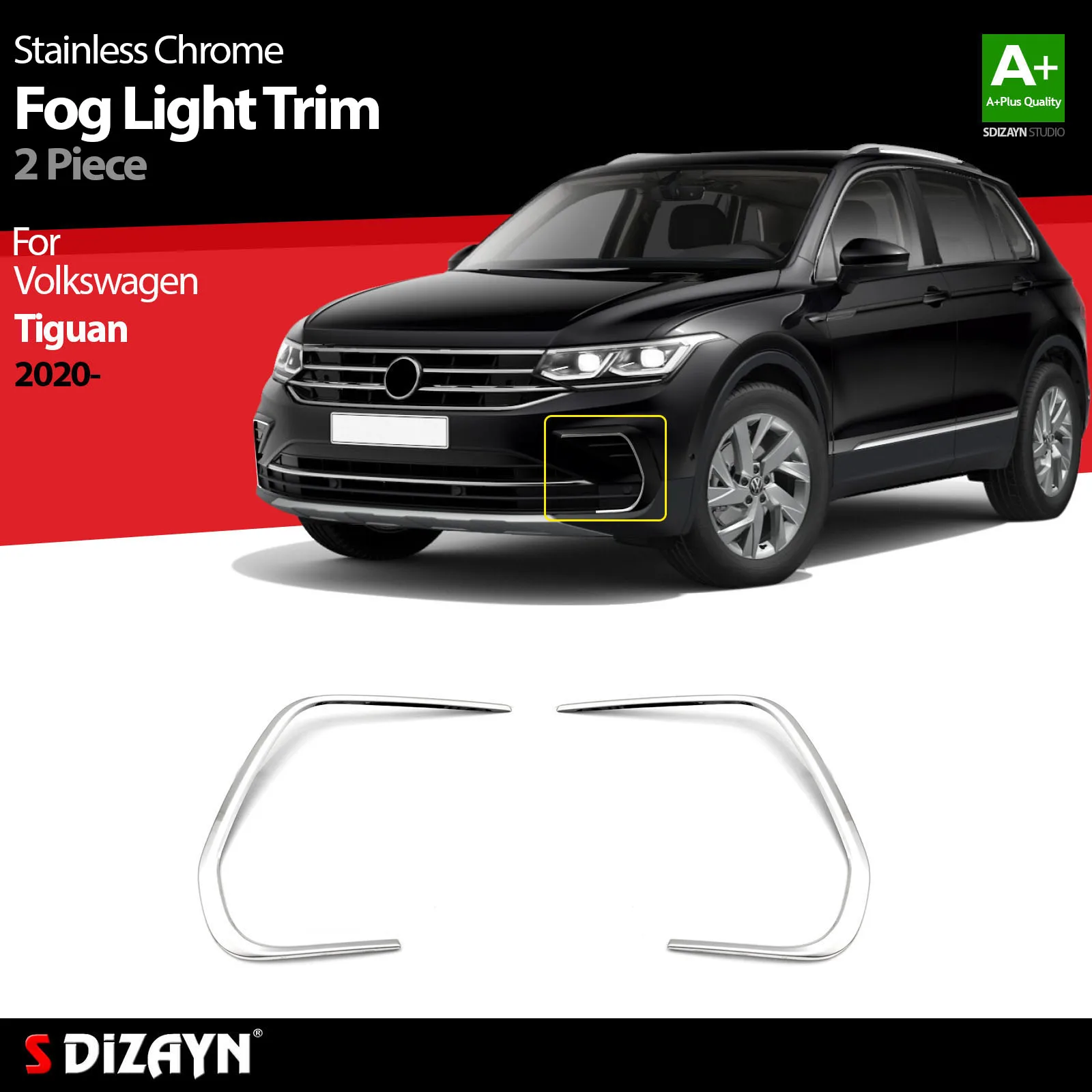 Хромированная противотуманная рама из нержавеющей стали для Volkswagen Tiguan, 2 шт., внешние автомобильные аксессуары VW, запчасти, автотовары, наклейки, Стайлинг
Хромированная противотуманная рама из нержавеющей стали для Volkswagen Tiguan, 2 шт., внешние автомобильные аксессуары VW, запчасти, автотовары, наклейки, Стайлинг