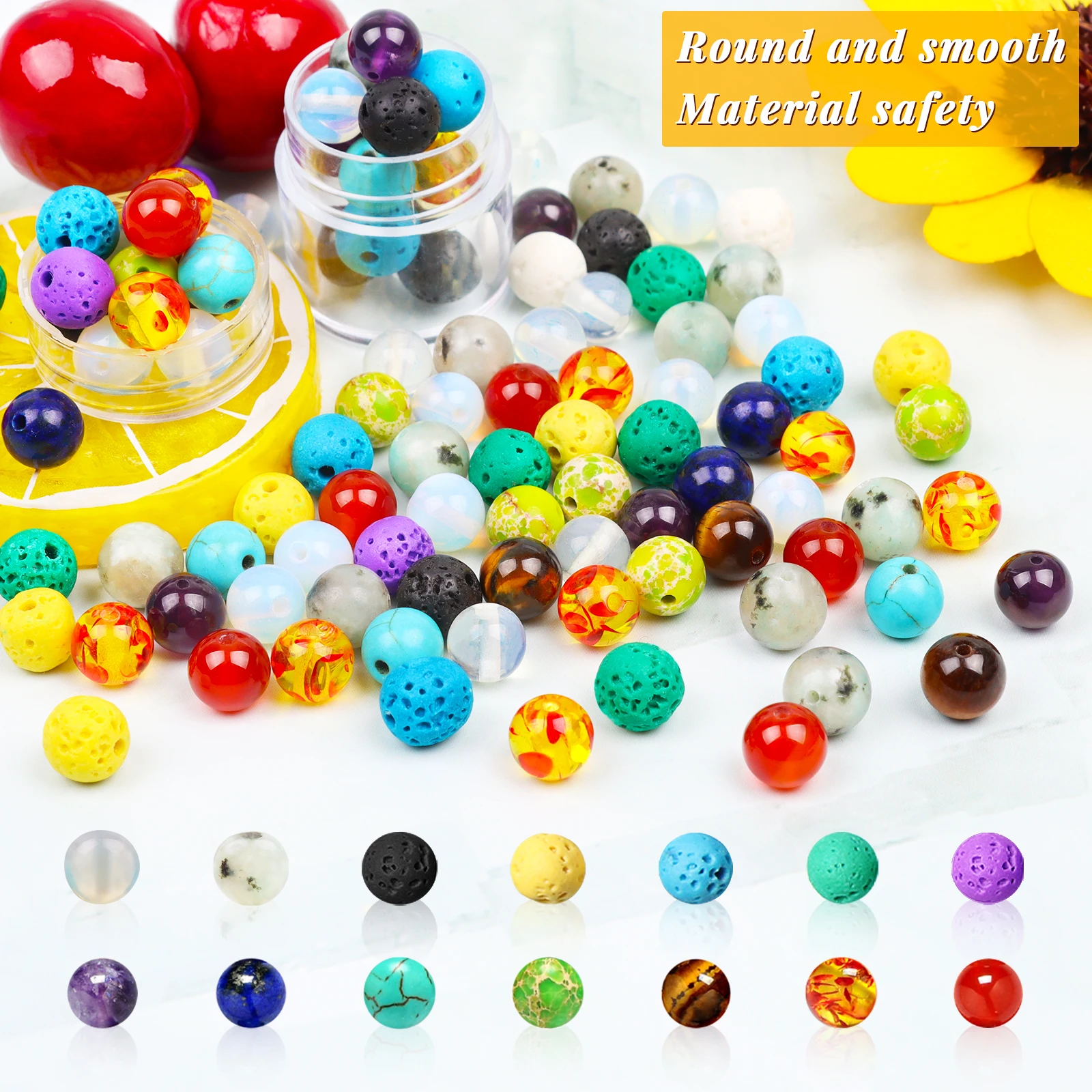 1170PCS 8mm Acrylic Round Loose Beads in Different Patterns with Glass Stone Beads Chakra Lava Beads Spacers for Jewelry Making
1170PCS 8mm Acrylic Round Loose Beads in Different Patterns with Glass Stone Beads Chakra Lava Beads Spacers for Jewelry Making