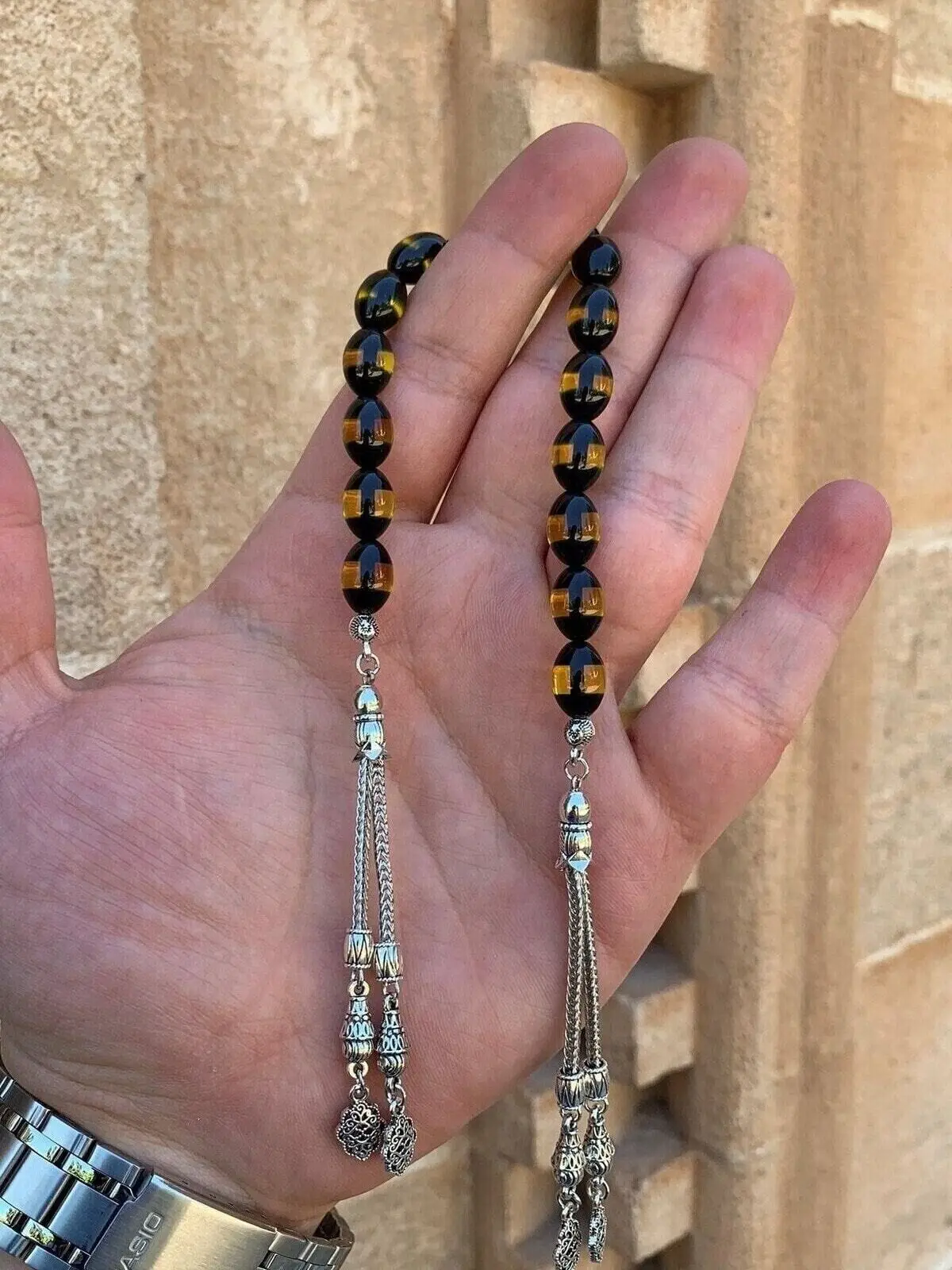 Powder Amber Rosary For Men Stylish Fashion Jewelry Accessory Paternoster Turkish Made Best Gift Idea 15 Bead 37cm Zaza Size
Powder Amber Rosary For Men Stylish Fashion Jewelry Accessory Paternoster Turkish Made Best Gift Idea 15 Bead 37cm Zaza Size