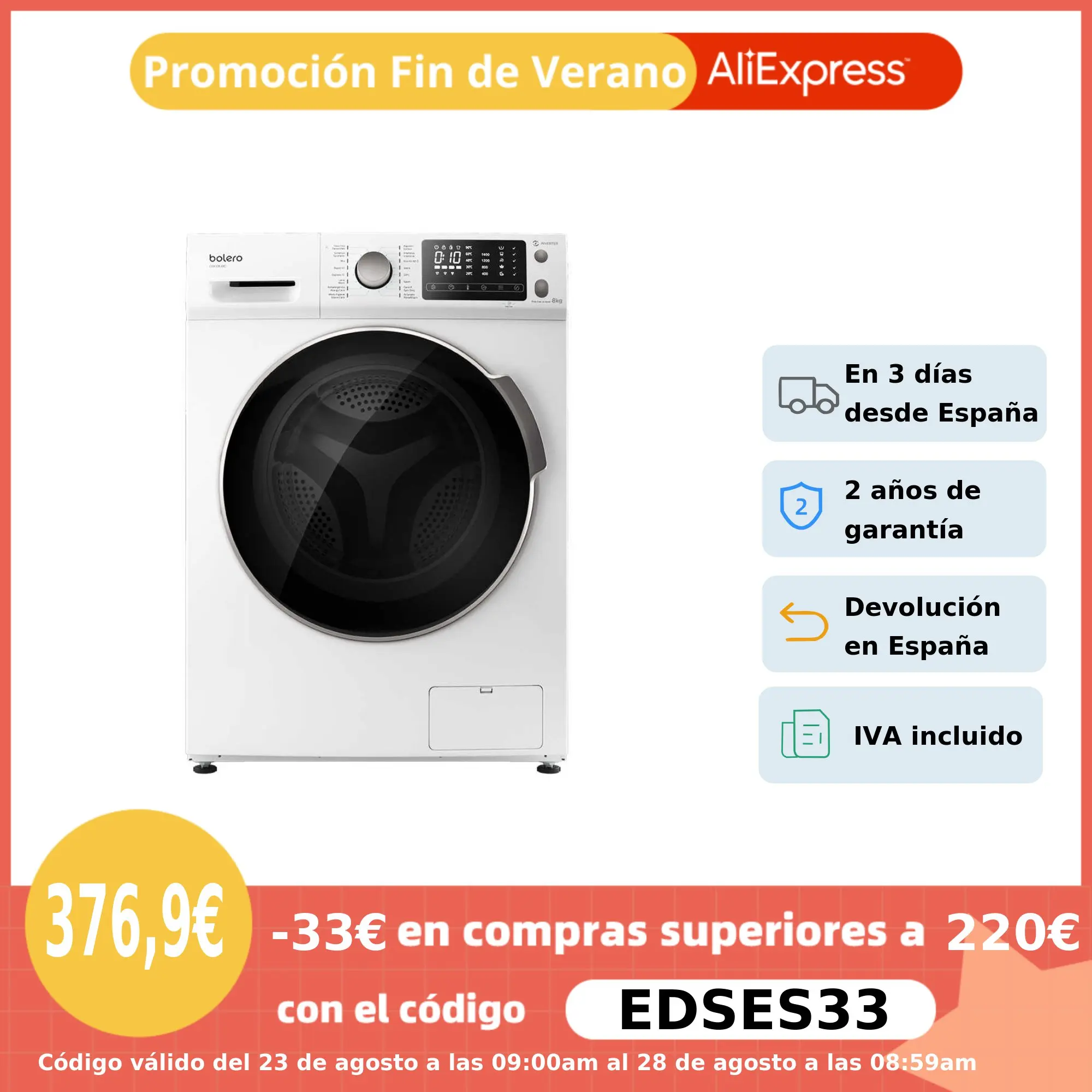 Cecotec Стиральная машина Болеро DressCode серии 600 700 с фронтальной загрузкой. Установка