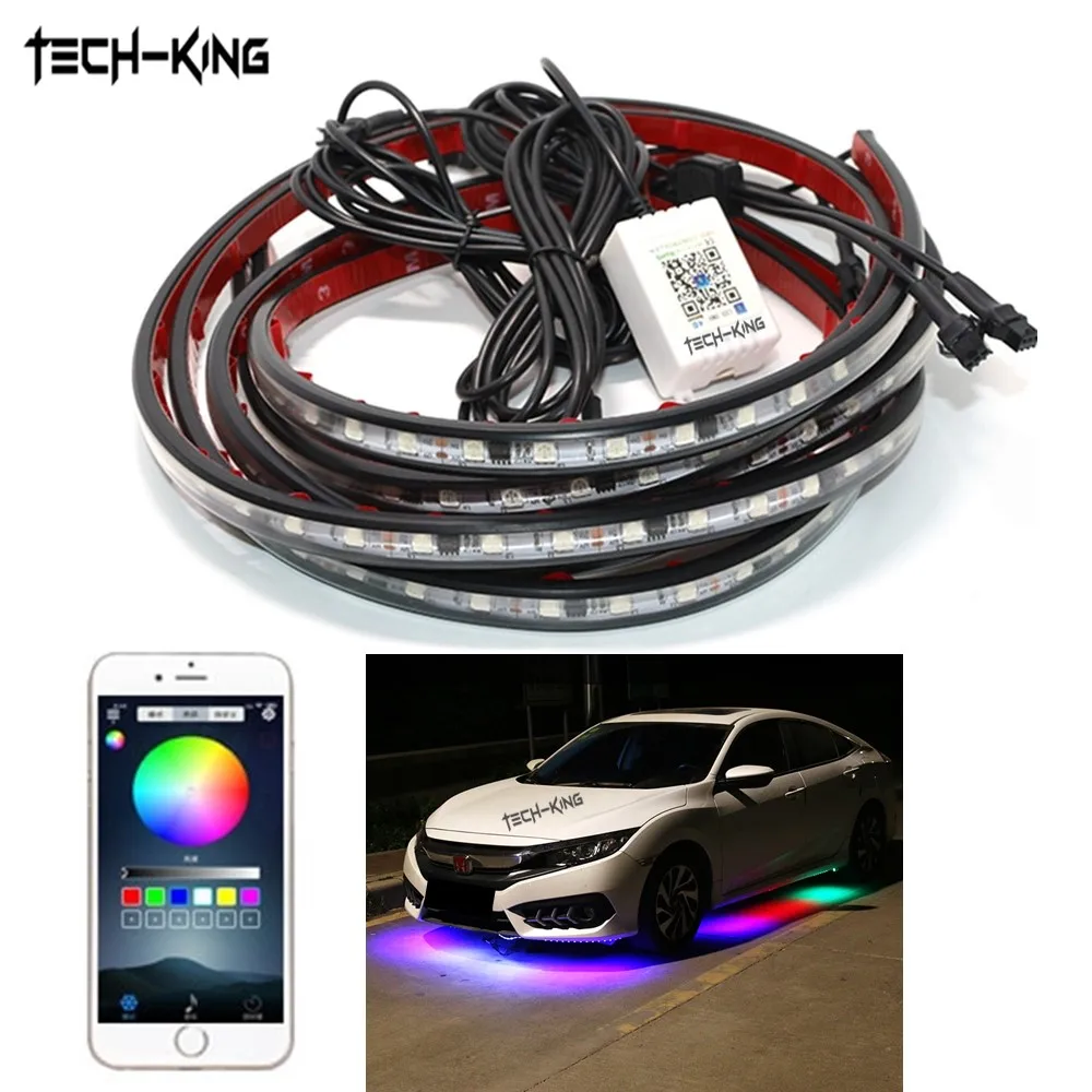 Car LED Neon Under glow Light, App Control High Intensity Atmosphere Light Stripes RGB Running Shadow Ghost Rainbow Disco Lamp
Car LED Neon Under glow Light, App Control High Intensity Atmosphere Light Stripes RGB Running Shadow Ghost Rainbow Disco Lamp