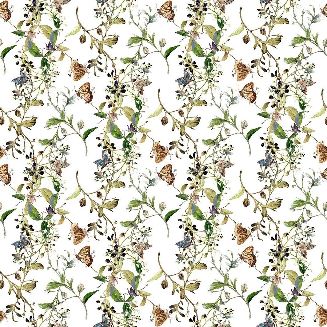 Curtain Leaves Flowers and Butterflies Spring Garden Countryside Nature Brown Green Artwork Printed
Curtain Leaves Flowers and Butterflies Spring Garden Countryside Nature Brown Green Artwork Printed