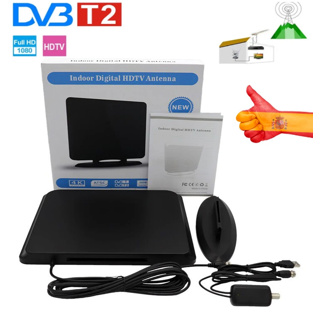 ТВ-антенна DVB T2 HD 4K 1080p с высоким коэффициентом усиления, ТВ-приставка HD TV D, цифровая европейская вилка, усилитель на 5000 миль, активная комнатн...
ТВ-антенна DVB T2 HD 4K 1080p с высоким коэффициентом усиления, ТВ-приставка HD TV D, цифровая европейская вилка, усилитель на 5000 миль, активная комнатн...