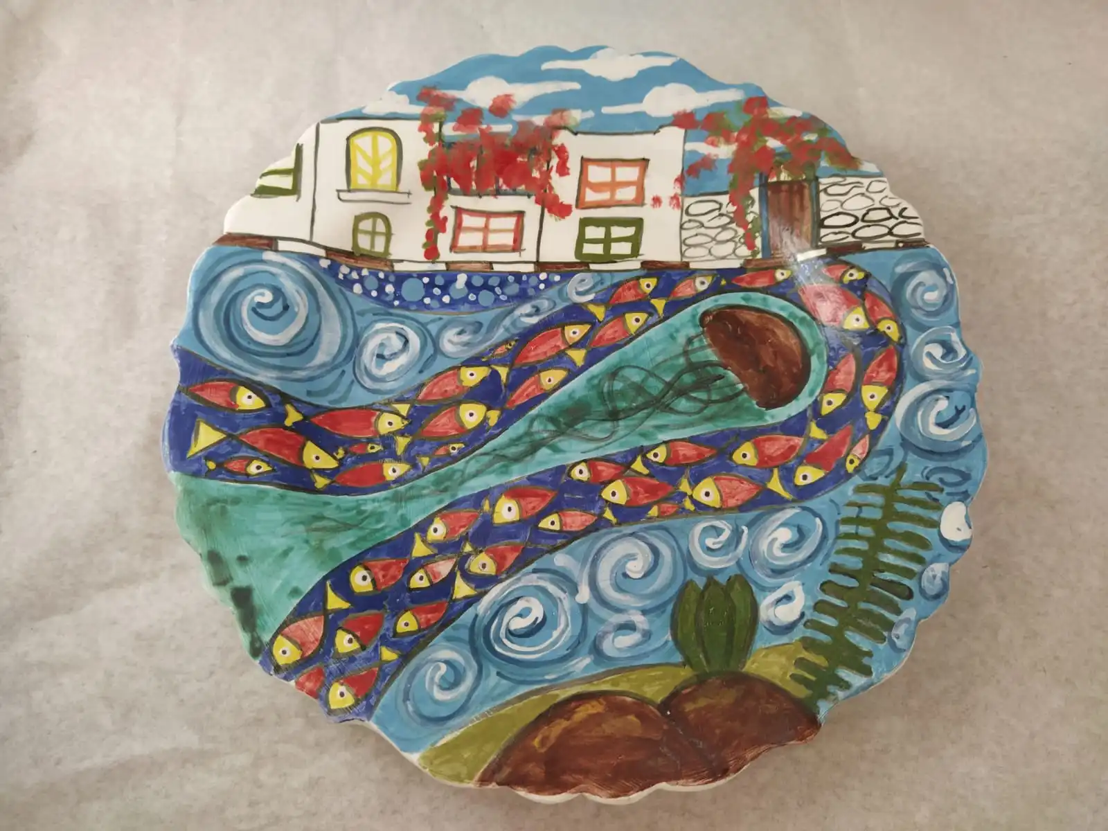 Finecraft Handmade 100% Original and Original Design Ceramic, Tile Decorative Plate Es-629
Finecraft Handmade 100% Original and Original Design Ceramic, Tile Decorative Plate Es-629