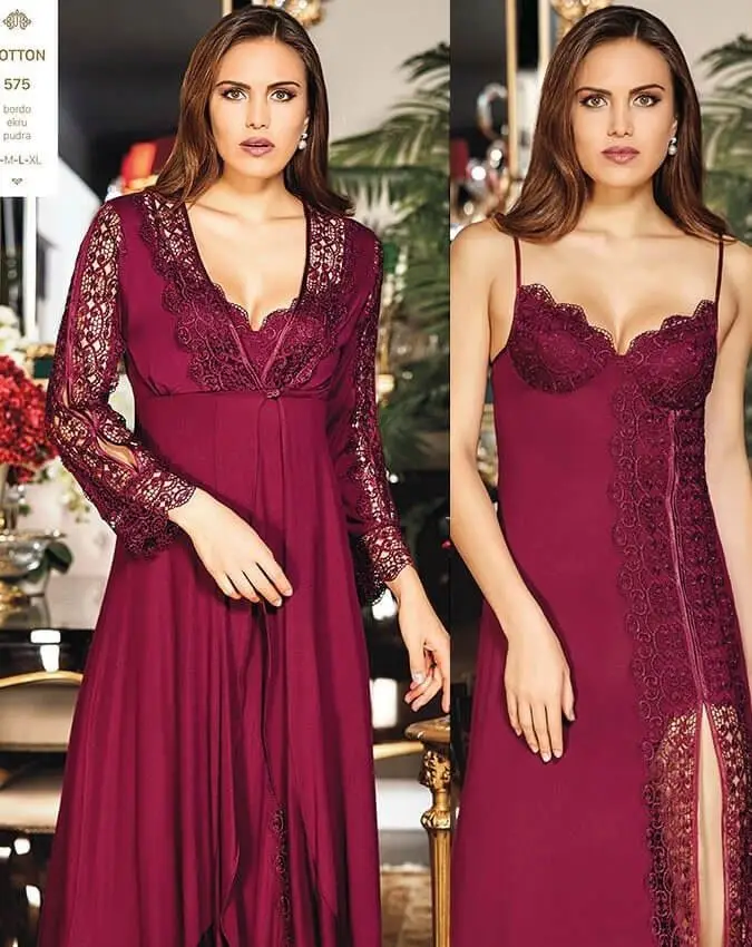 Luxury Turkish Sexy Sling Dress Two Piece Organic %100 Cotton Sleepwear Women Elegant Lady Lace Long-Sleeve Nightgowns 6 Pieces
Luxury Turkish Sexy Sling Dress Two Piece Organic %100 Cotton Sleepwear Women Elegant Lady Lace Long-Sleeve Nightgowns 6 Pieces