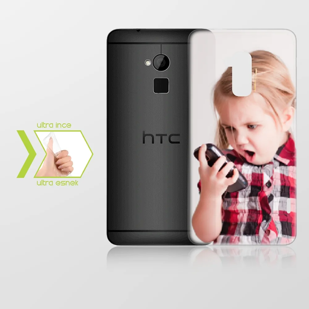 Personalized HTC One Max Slim Clear Silicone Phone Cover