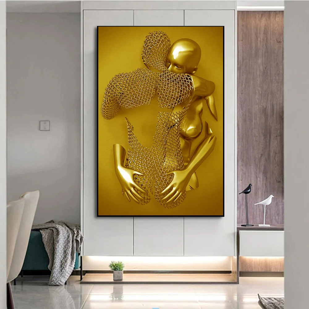 Kissing Metal Figure statue Canvas Painting Pop Abstract Wall Art Modern Posters and Prints For Living room Internal Home Decor
Kissing Metal Figure statue Canvas Painting Pop Abstract Wall Art Modern Posters and Prints For Living room Internal Home Decor