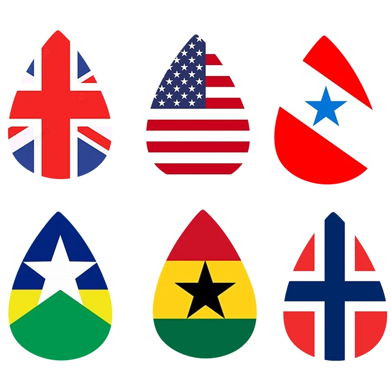 Customize The World Flag Print Earrings 24pcs / Color 12Pairs With Pu Leather Teardrop Earrings Double Side
Customize The World Flag Print Earrings 24pcs / Color 12Pairs With Pu Leather Teardrop Earrings Double Side