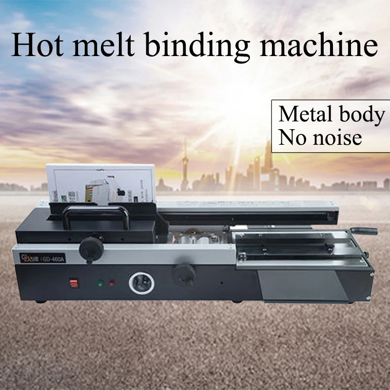 

A4 Size Hot Melt Glue Binding Machine Max 4cm Thickness Photo Album Book Paper Binder 200 books/hour High Efficiency 220V