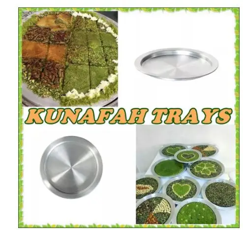 

HUGE SIZE: 40 cm / Made in Turkey Best Quality Kunafa Konafa Knafeh Kunafah Kunefe Aluminum Tray Plate Pan WORLDWIDE SHIPPING