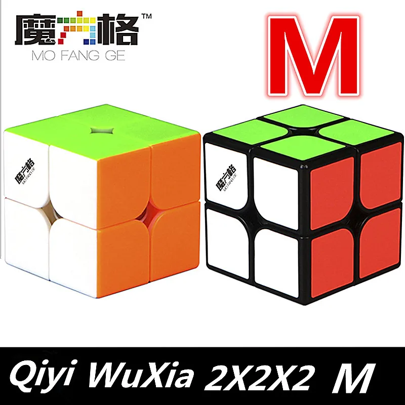 QiYi WuXia M Магнитный 2x2x2 скоростной куб WUXIA 2x2 головоломка магнитный волшебный qiyi
