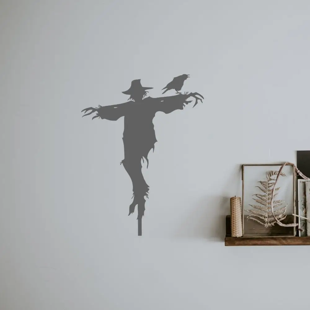 Scary Cartoon Scarecrow Decal Wall Art Geographical Sticker Home Living Room And Hotel Decoration Removable A002683 | Дом и сад