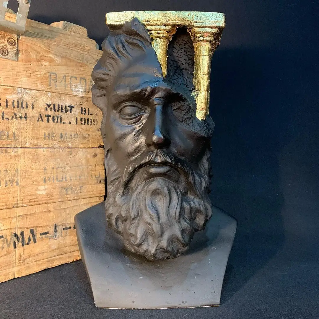 Миниатюрная скульптура Zeus ручной работы, однотонный подарок, оформление стола и дома, 40x2, 4 размера, черный, золотой цвет
Миниатюрная скульптура Zeus ручной работы, однотонный подарок, оформление стола и дома, 40x2, 4 размера, черный, золотой цвет