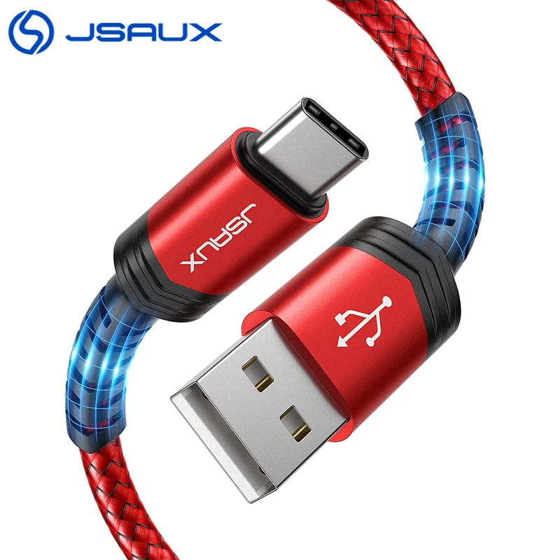 JSAUX кабель с разъемом USB Type C для мобильный телефон 3A быстрой зарядки Тип зарядный