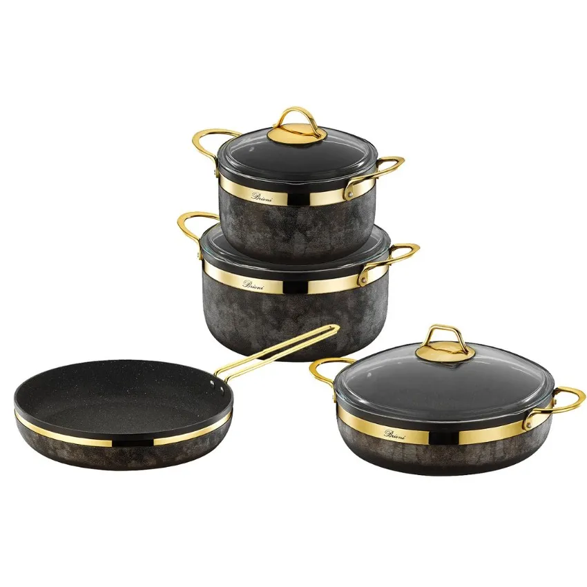 Royal Stone 7 Parça Stone Granite Pot Pan Set-Sandstone Gold Made in Turkey Stone granite cookware set. BUCKET SET GIFT
Royal Stone 7 Parça Stone Granite Pot Pan Set-Sandstone Gold Made in Turkey Stone granite cookware set. BUCKET SET GIFT