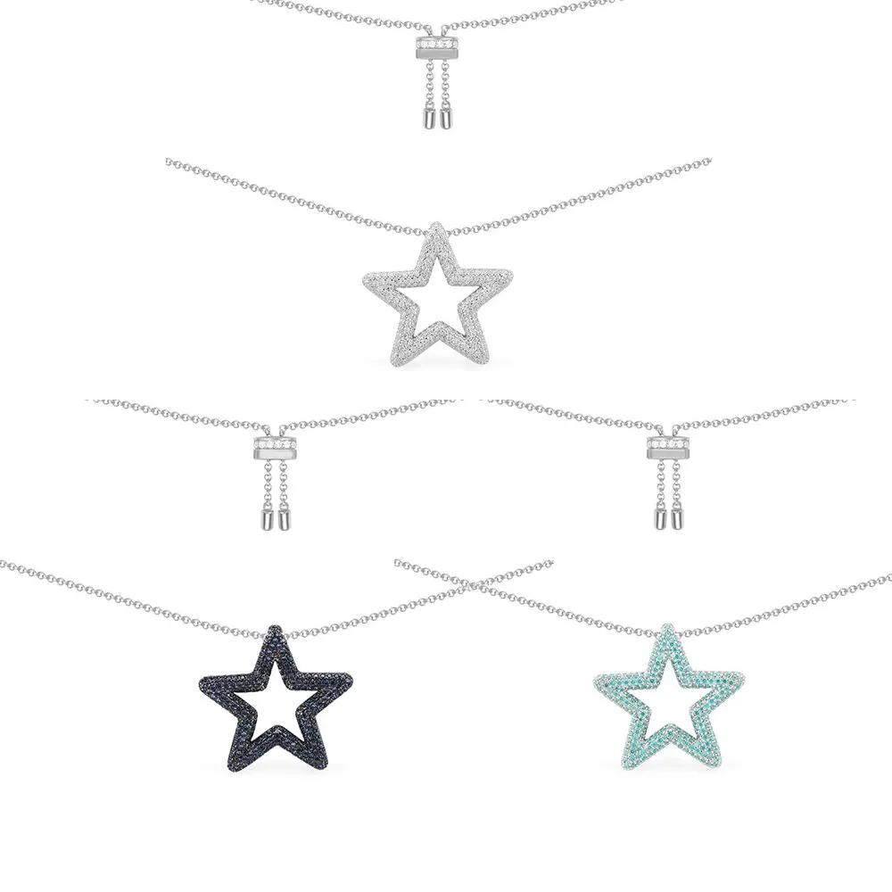 Kakany New High-quality Romantic Crystal Star Adjustable Necklace Elegant Sky Blue Cubic Zircon Pendant Ladies Exquisite Jewelry
Kakany New High-quality Romantic Crystal Star Adjustable Necklace Elegant Sky Blue Cubic Zircon Pendant Ladies Exquisite Jewelry