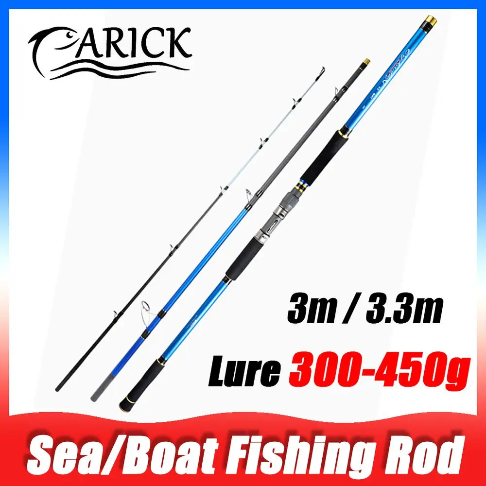 Lure Weight 300-450g Sea Fishing Rod Spinning 3m 3.3m High Quality Carbon Fiber Hand Boat Feeder Fishing Rod 3 Sections Pole
Lure Weight 300-450g Sea Fishing Rod Spinning 3m 3.3m High Quality Carbon Fiber Hand Boat Feeder Fishing Rod 3 Sections Pole