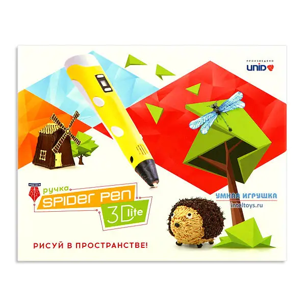 Желтая ручка 3D Spider Pen LITE с ЖК-дисплеем Спайдер Пен | Компьютеры и офис