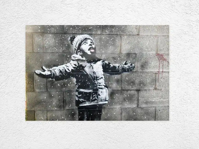 BANKSY - Snow - Canvas Wall Art , Banksy Décor, Canvas Wall Art Banksy Print Home Office Decoration CANVAS READY to
BANKSY - Snow - Canvas Wall Art , Banksy Décor, Canvas Wall Art Banksy Print Home Office Decoration CANVAS READY to