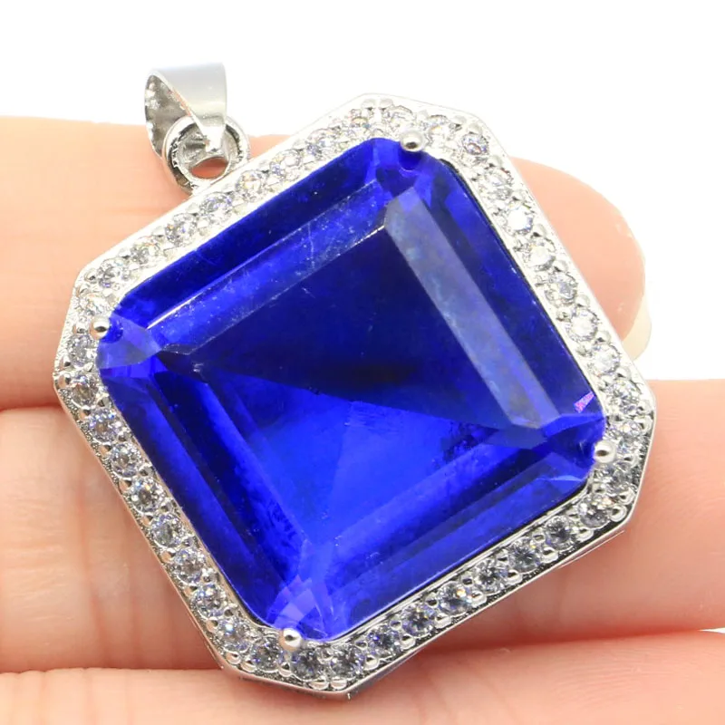 38x27mm SheCrown Delicate Fine Cut Big 14g Created Violet Tanzanite Rhodolite Garnet For Women Fine Jewelry Silver Pendant
38x27mm SheCrown Delicate Fine Cut Big 14g Created Violet Tanzanite Rhodolite Garnet For Women Fine Jewelry Silver Pendant