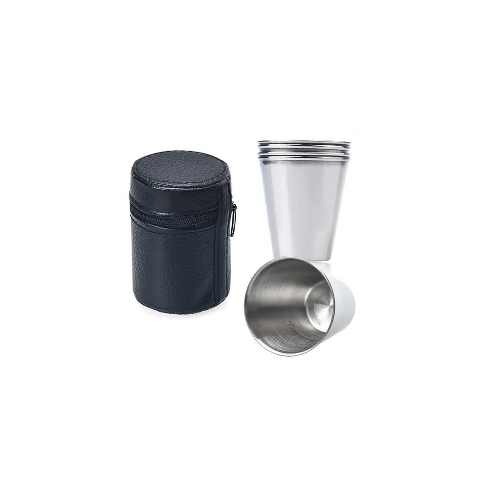 4 pcs Steel Shot, Coffee,Outdoor Camping Cup Tableware Travel Cups Set Stainless Steel Cover Mug Drinking Coffee Tea With Case
4 pcs Steel Shot, Coffee,Outdoor Camping Cup Tableware Travel Cups Set Stainless Steel Cover Mug Drinking Coffee Tea With Case