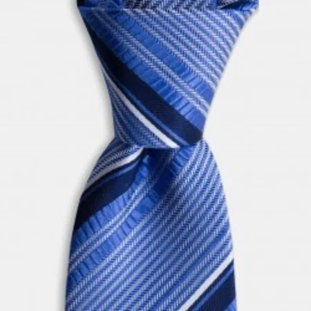 Navy blue Striped Blue Silk Tie 67825483 
Navy blue Striped Blue Silk Tie 67825483