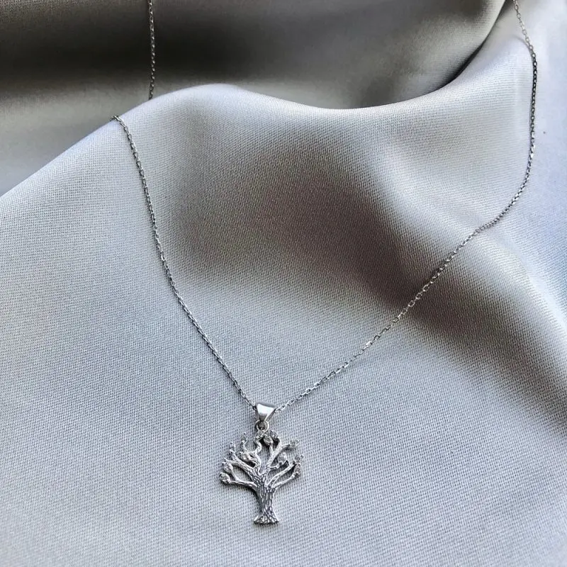 Tree of Life 925 Sterling Silver Necklace Women Girls Gift Jewelry Accessories Fashion Handmade Elegant Chain
Tree of Life 925 Sterling Silver Necklace Women Girls Gift Jewelry Accessories Fashion Handmade Elegant Chain