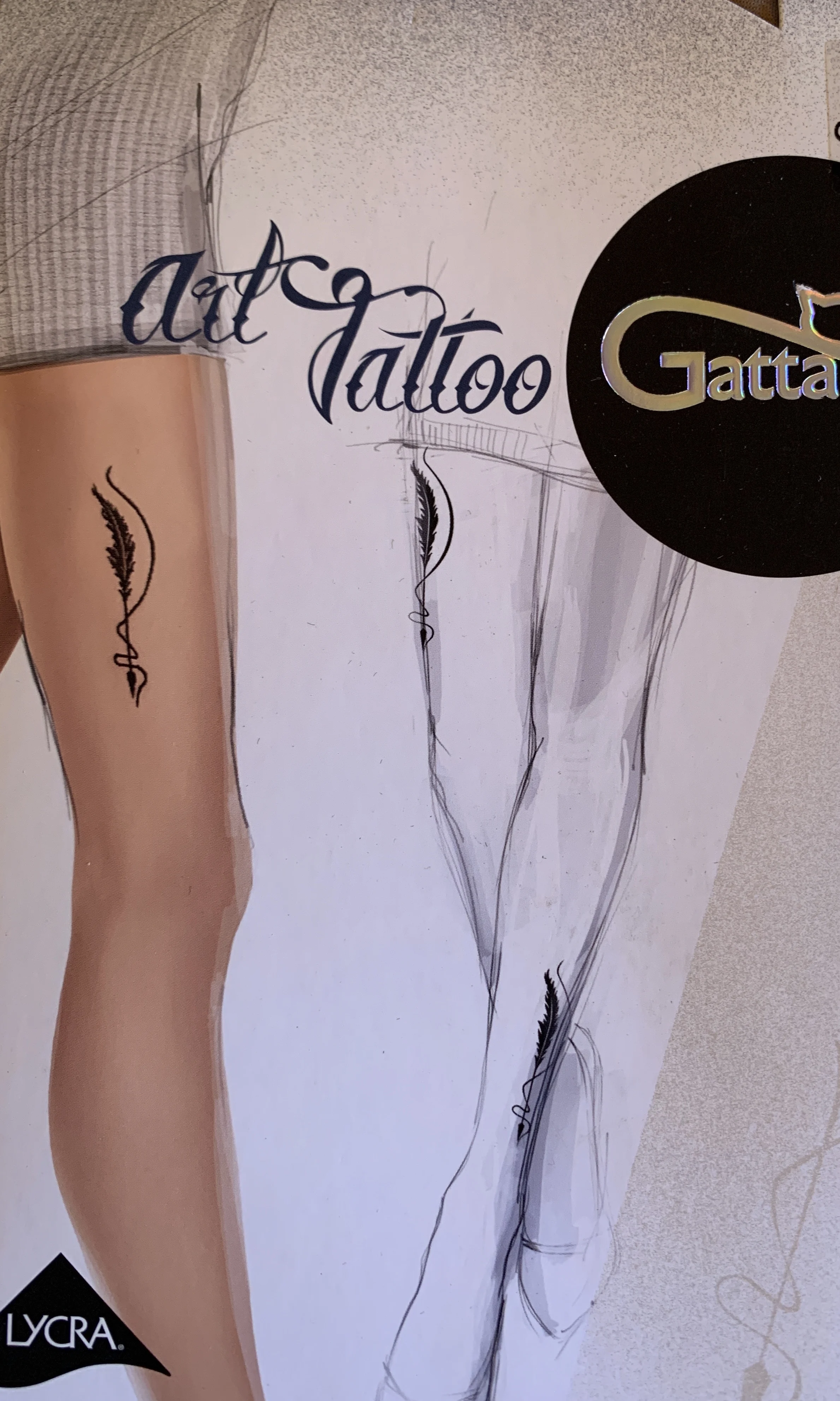 Колготки женские GATTA COLLANT модель ART TATTOO model 04 20 DEN | Женская одежда