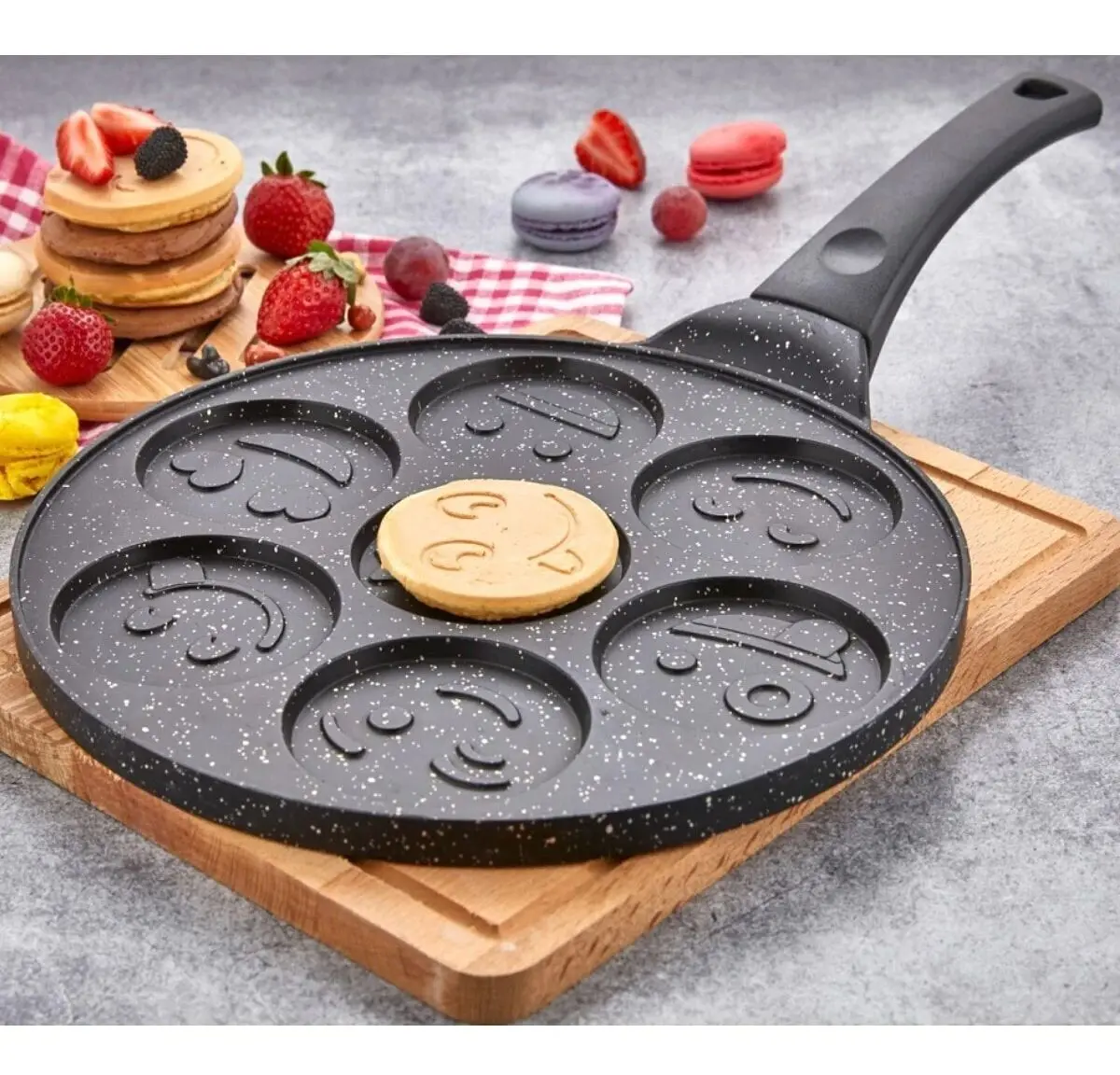 Casting Granite Emojili Pankek Pan-Jumbo Size 28 Cm, to cocuklar eglenceli pankek pan
Casting Granite Emojili Pankek Pan-Jumbo Size 28 Cm, to cocuklar eglenceli pankek pan