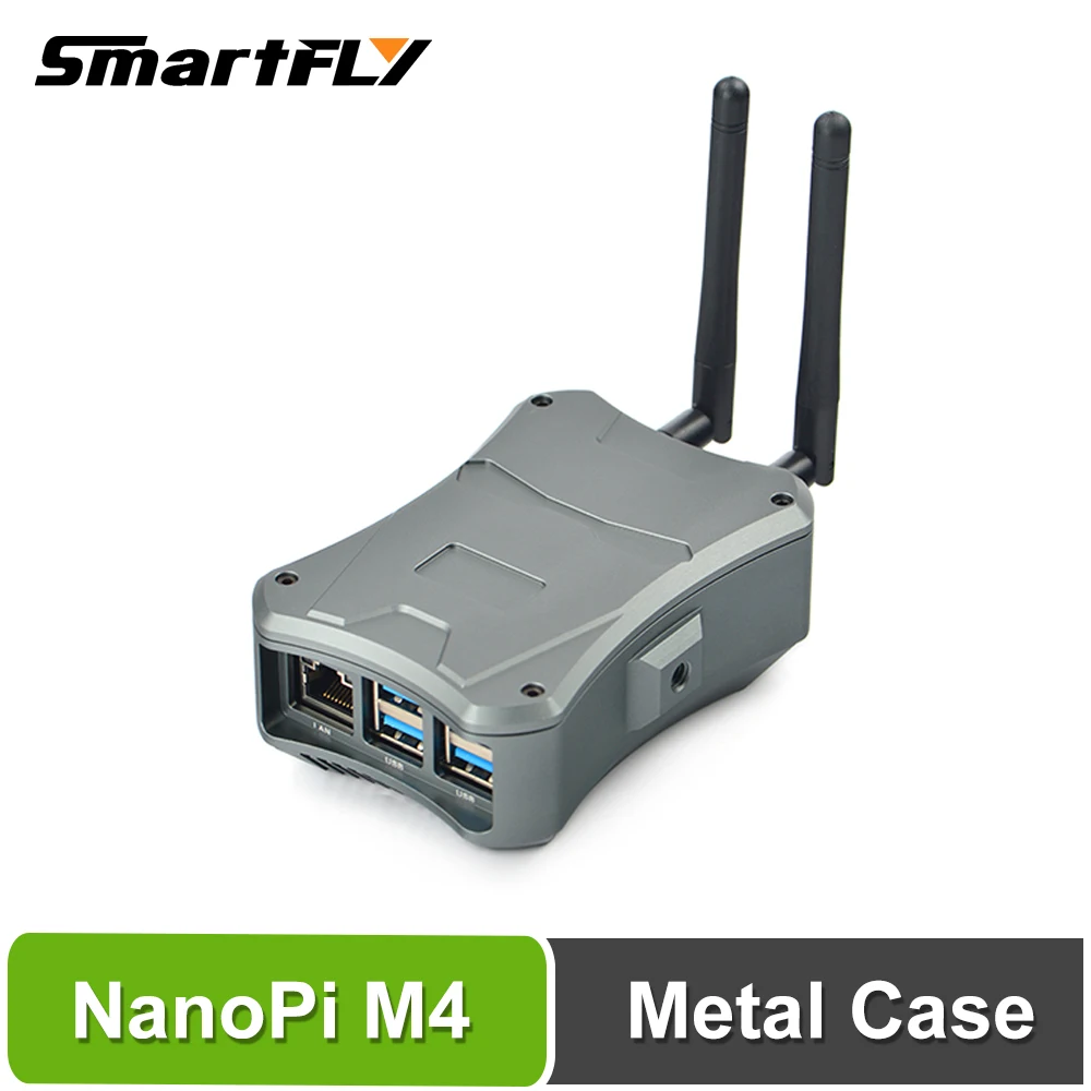 Металлический Чехол Smartfly FriendlyElec NanoPi M4/ M4V2 с охлаждающим вентилятором|Аксессуары
