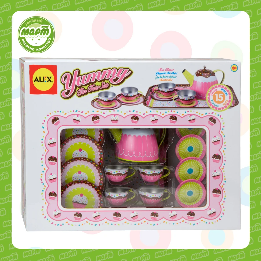 Набор детский Alex Toys Чайный сервиз Ямми метал. 15 предметов от 3 лет 703W|Игрушечная