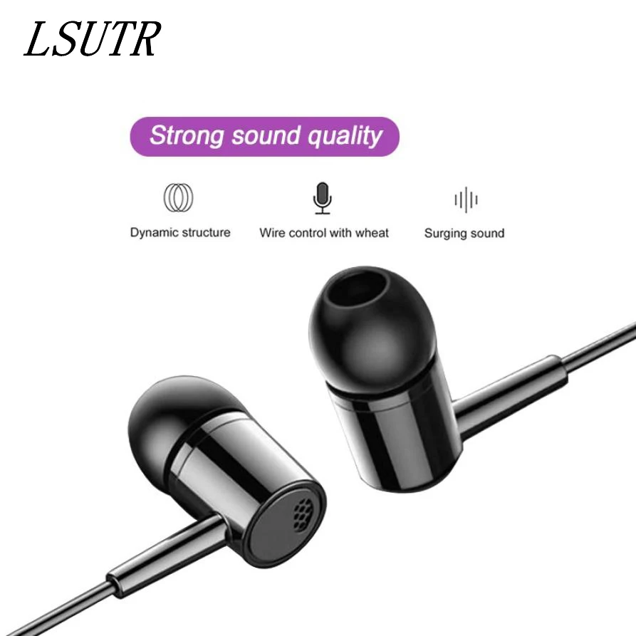 Wired Earphone Universal 3.5mm In-Ear Bass Stereo HiFi Sound Noise Reduct Earbuds With Microphone Sport Headset For Android iOS
Wired Earphone Universal 3.5mm In-Ear Bass Stereo HiFi Sound Noise Reduct Earbuds With Microphone Sport Headset For Android iOS