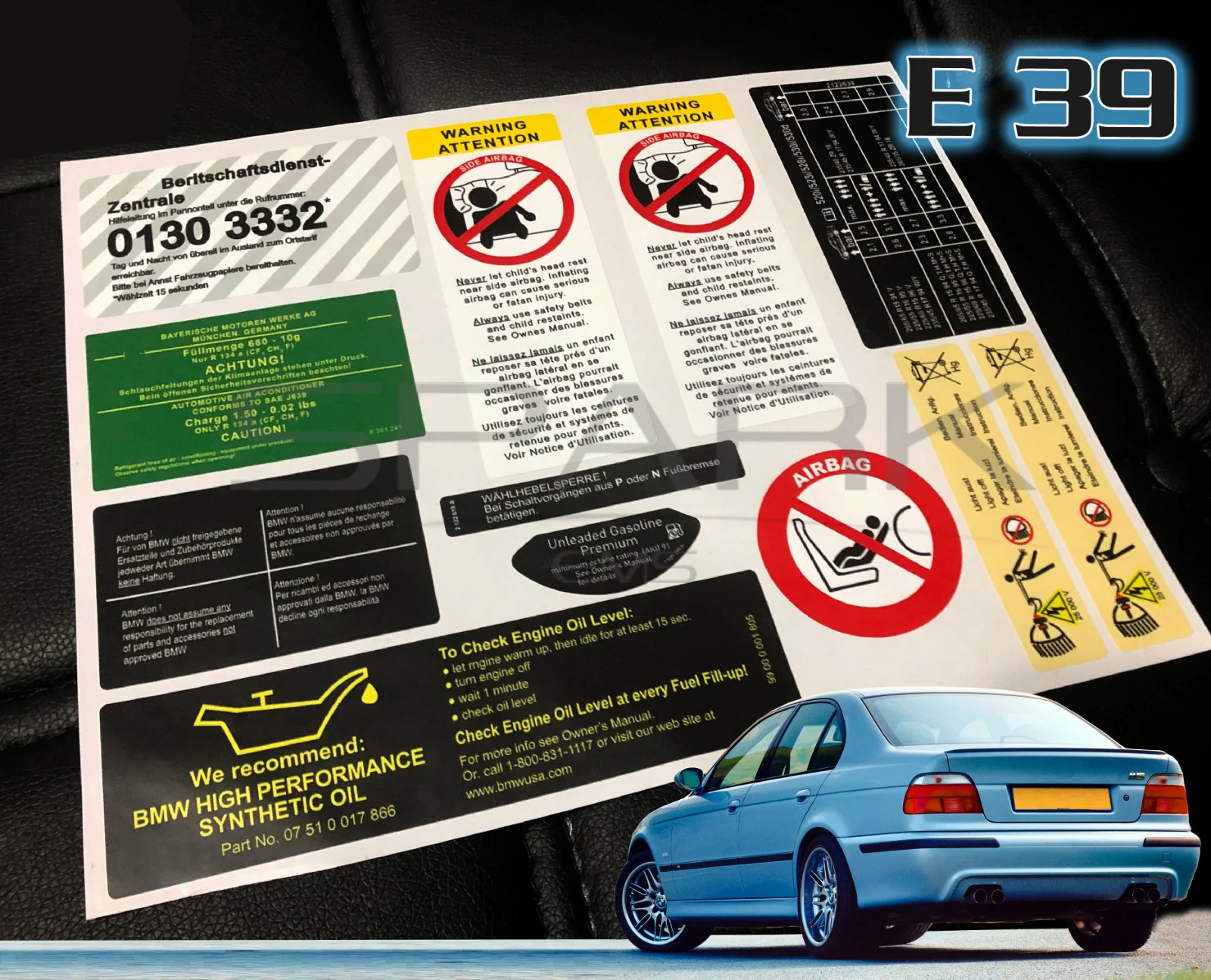 E39 Decal Sticker Label Front Kidney emblem for E39 520 525 528 530 540 520i 525i 528i 530i 540i Decal sticker Label Set
E39 Decal Sticker Label Front Kidney emblem for E39 520 525 528 530 540 520i 525i 528i 530i 540i Decal sticker Label Set